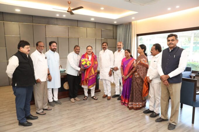 జేపీ నడ్డాను కలిసిన తెలంగాణ బీజేపీ నేతలు