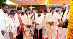 కాళేశ్వర దేవస్థానం అభివృద్ధి పనులకు సీఎం రేవంత్ భూమి పూజ