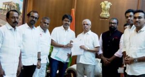 గవర్నర్ ను కలిసిన టీవీకే పార్టీ చీఫ్ విజయ్