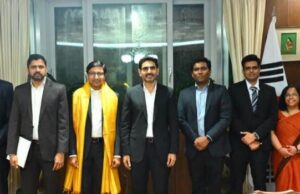 దక్షిణ కొరియా భారత రాయబారితో మంత్రి నారా లోకేష్ భేటీ
